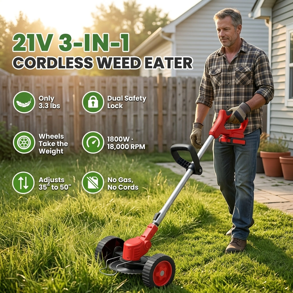 D50 Pro | The 3-in-1 Cordless Grass Trimmer, Weed Eater & Edger