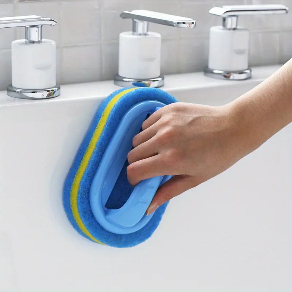 Scrub Sponge | Anti-Limescale Bathroom & Kitchen Cleaning Sponge for Tiles, Sinks & Shower Glass