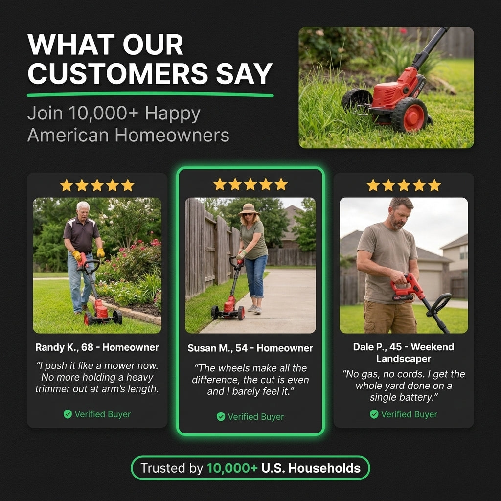 D50 Pro | The 3-in-1 Cordless Grass Trimmer, Weed Eater & Edger