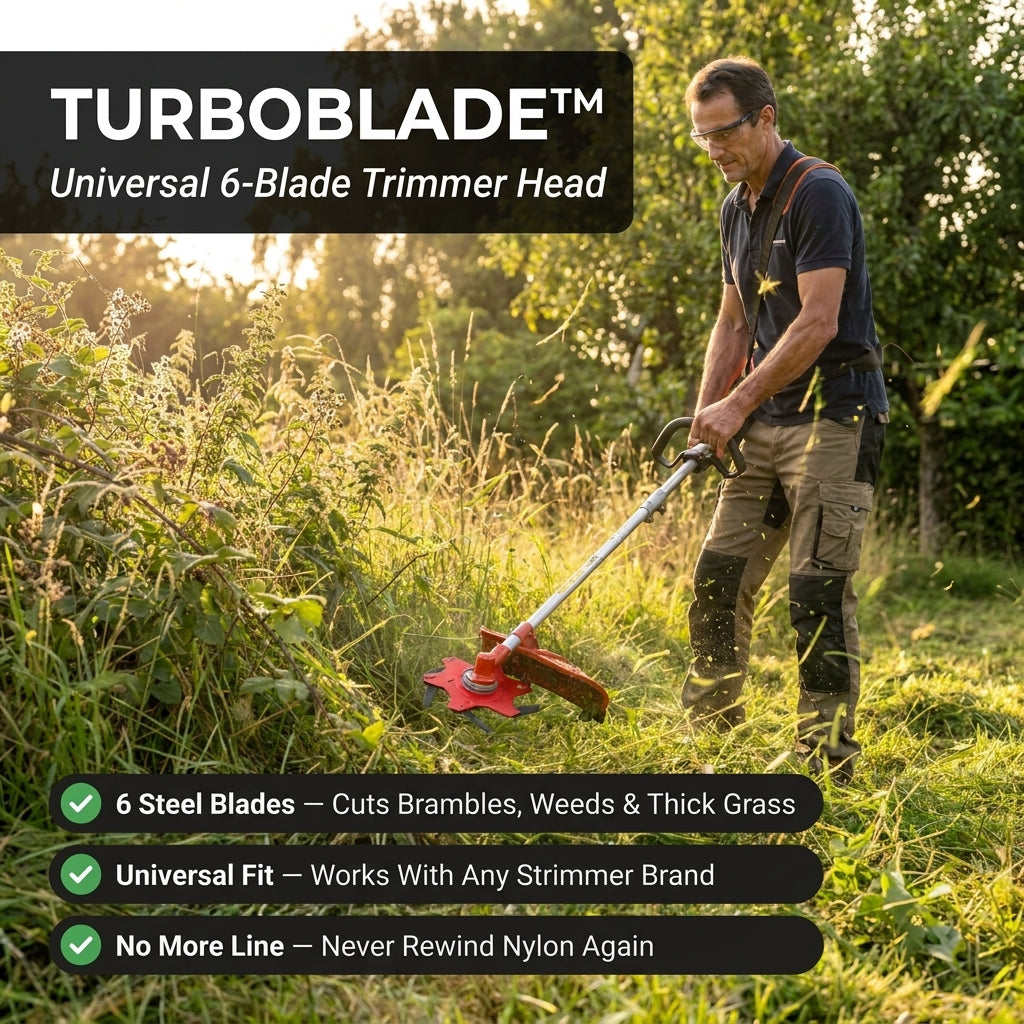 TurboBlade™ – Universal 6-Blade Trimmer Head