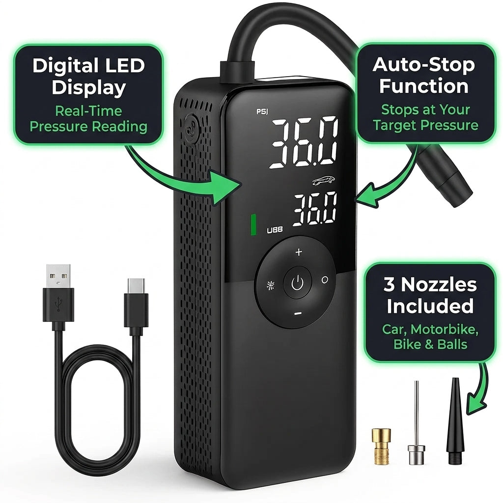 AIR'PRO™ | Portable Electric Tyre Inflator