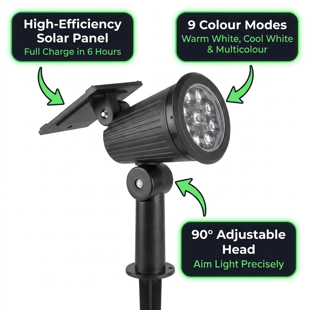 SolarSpot | Solar Powered Garden Spotlight