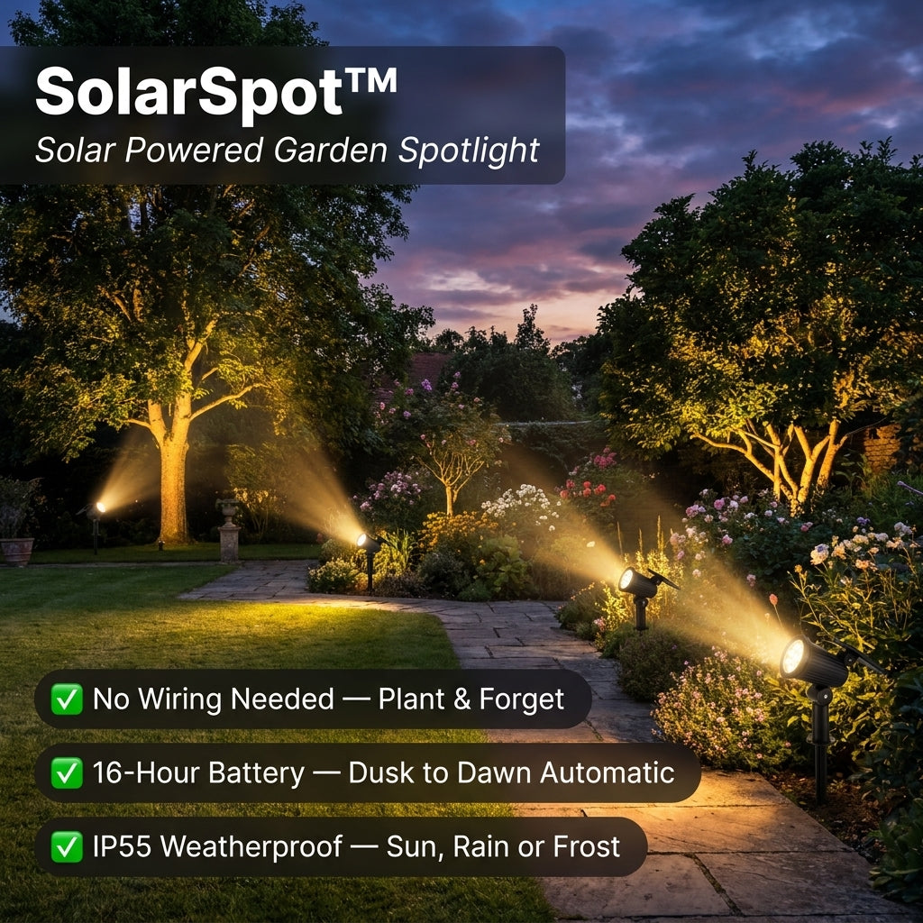 SolarSpot | Solar Powered Garden Spotlight
